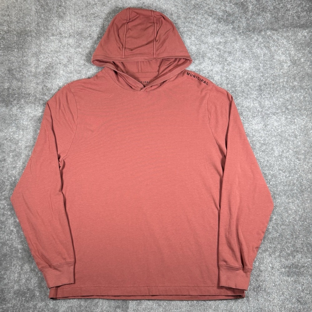 Municipal Sport Utility Gear Hoodie Men's Large Red Lightweight Long Sleeve